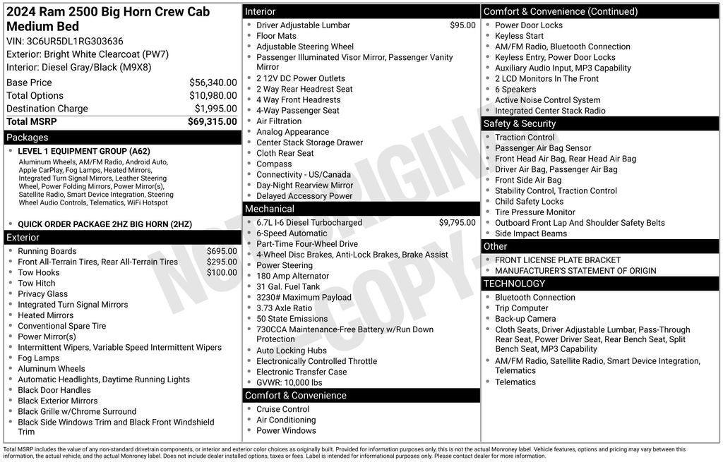 ram ram 2500 pickup 2024 3C6UR5DL1RG303636 image ram ram 2500 pickup 2024 3C6UR5DL1RG303636 image